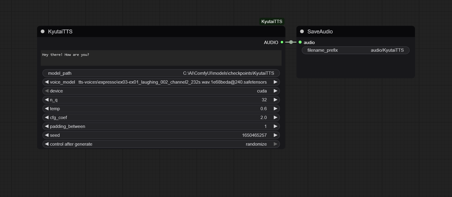 ComfyUI-KyutaiTTS Workflow Example
