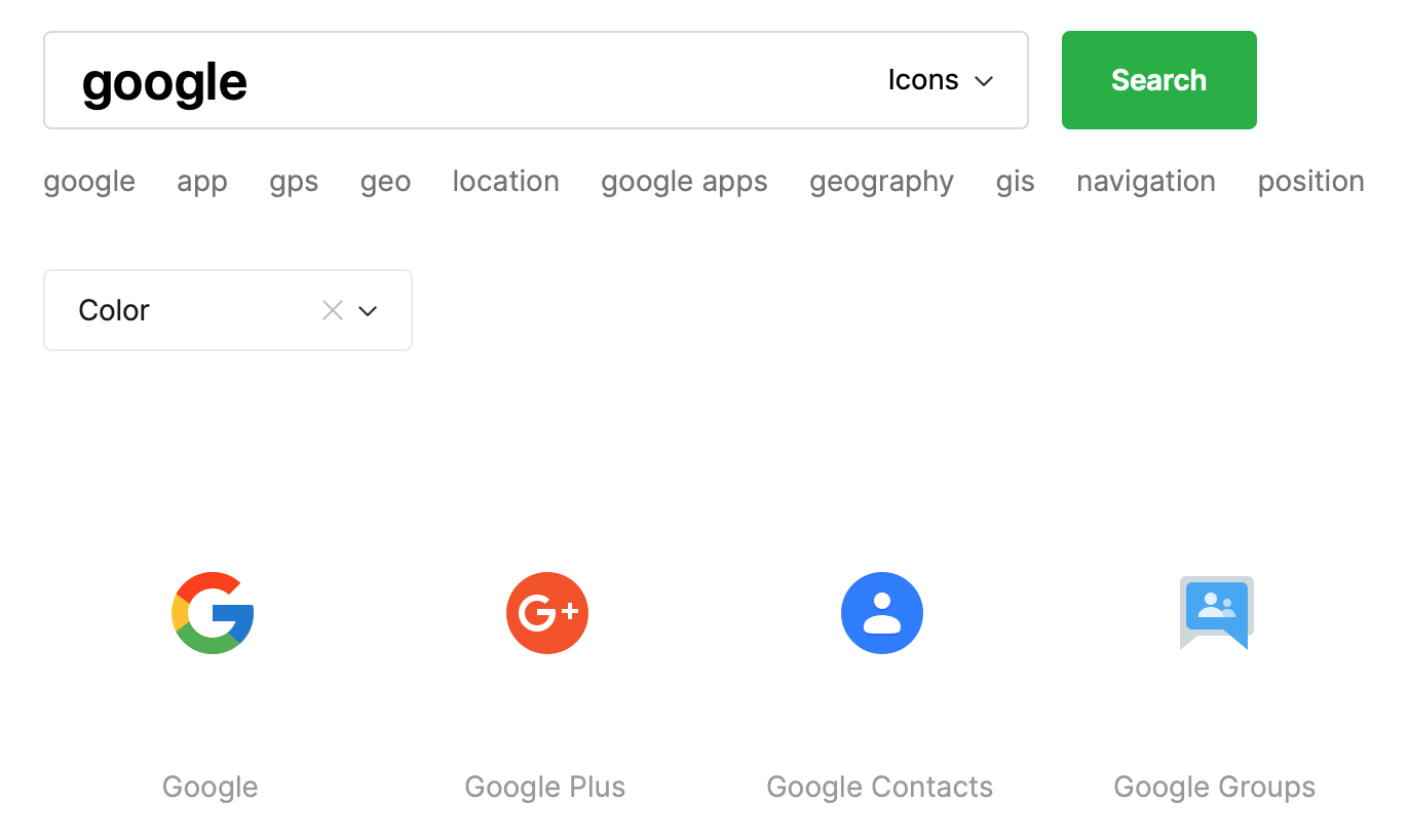 Icons8 search