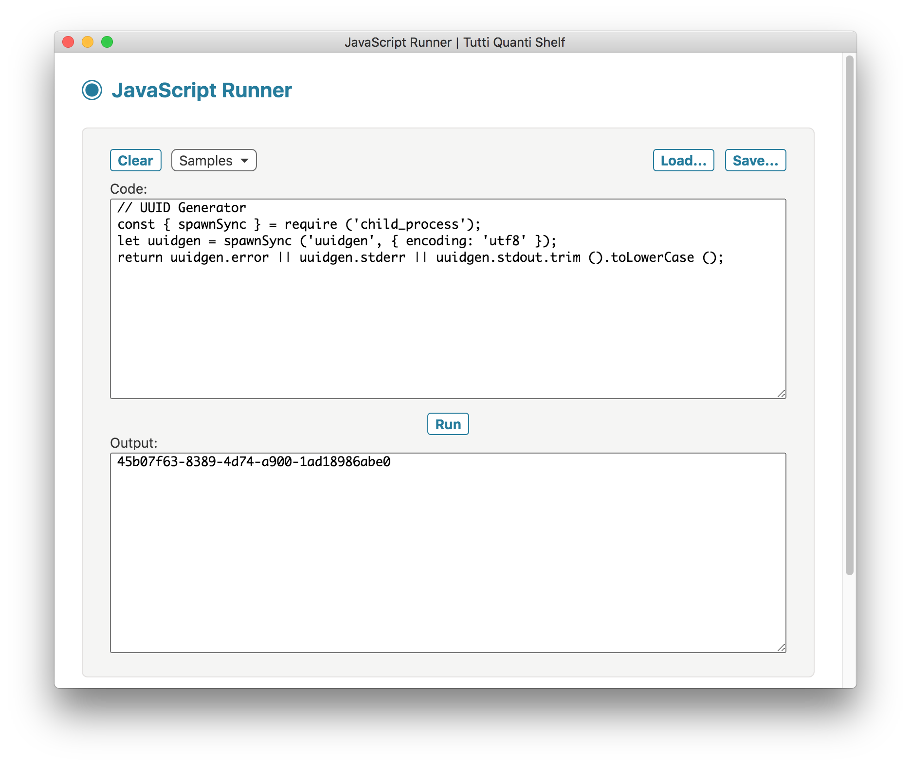 JavaScript Runner screenshot