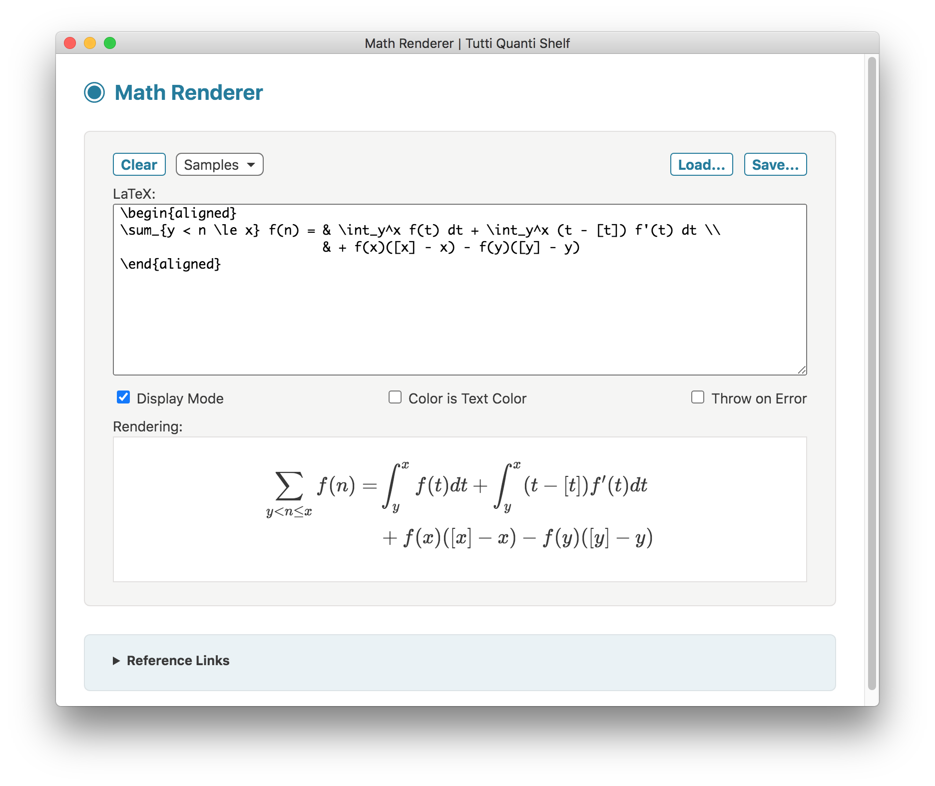 Math Renderer screenshot