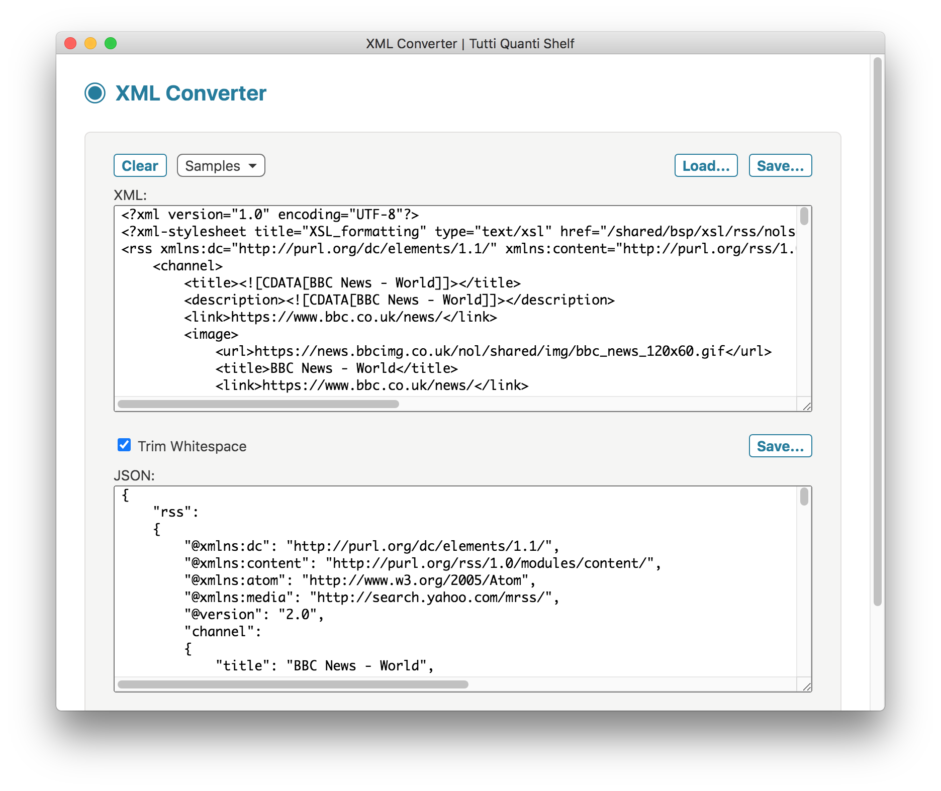 XML Converter screenshot