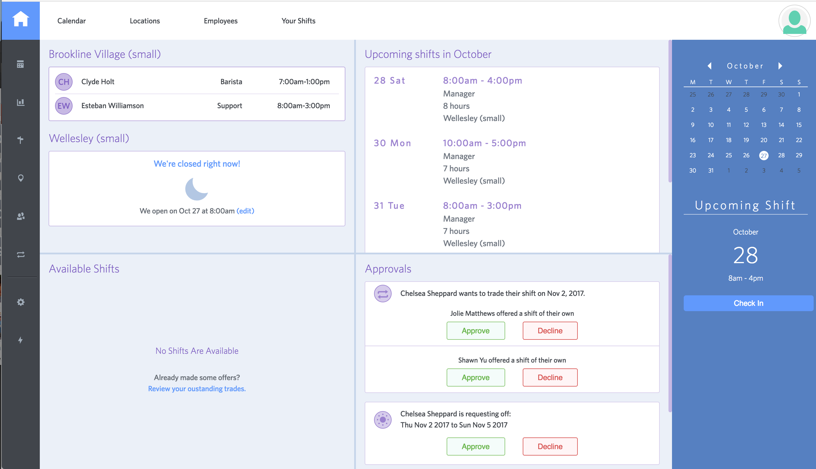 Scheduling Dashboard