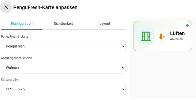PenguFresh dashboard card editor