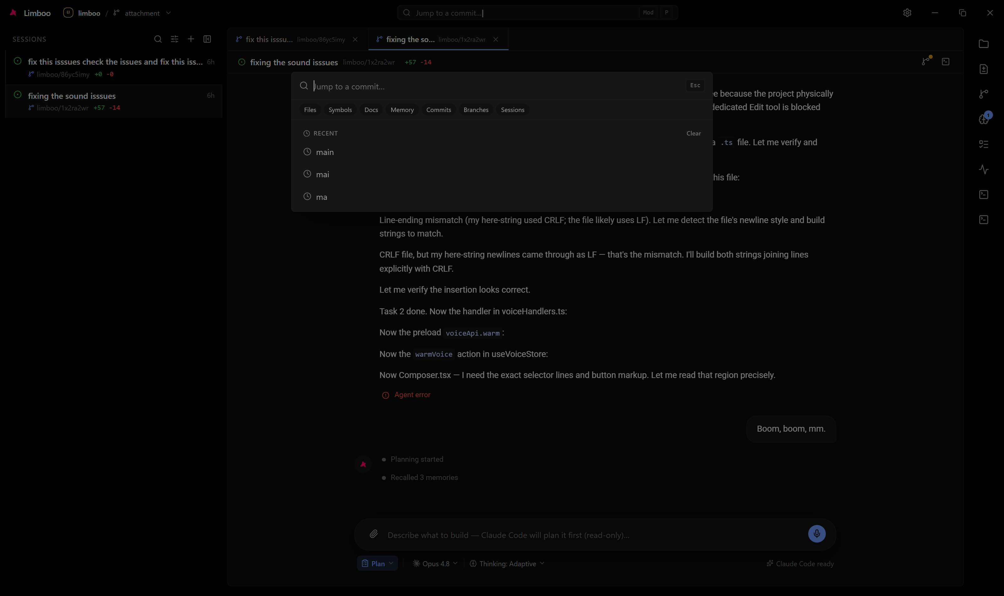 Global search overlay