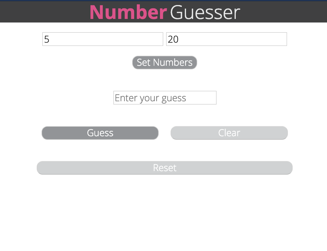 Enter range numbers