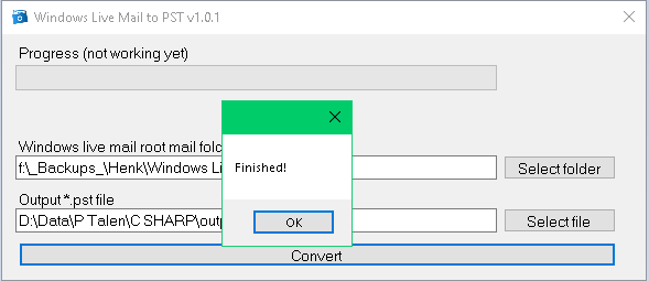 windows live mail convert to pst