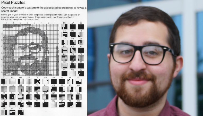 Classic puzzle generated from a headshot of Brandon Evans
