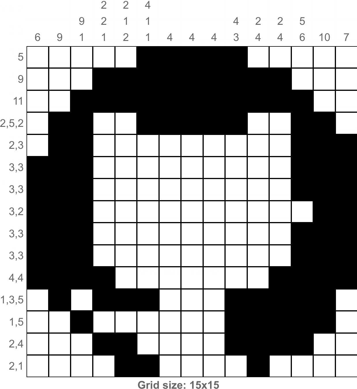 Example nonogram puzzle with the GitHub Octocat