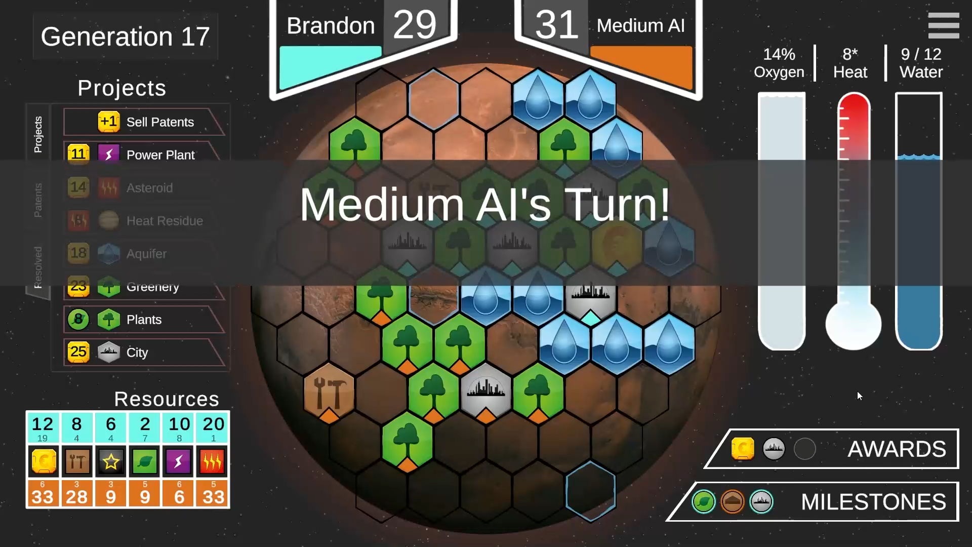 Terraforming Mars Gameplay