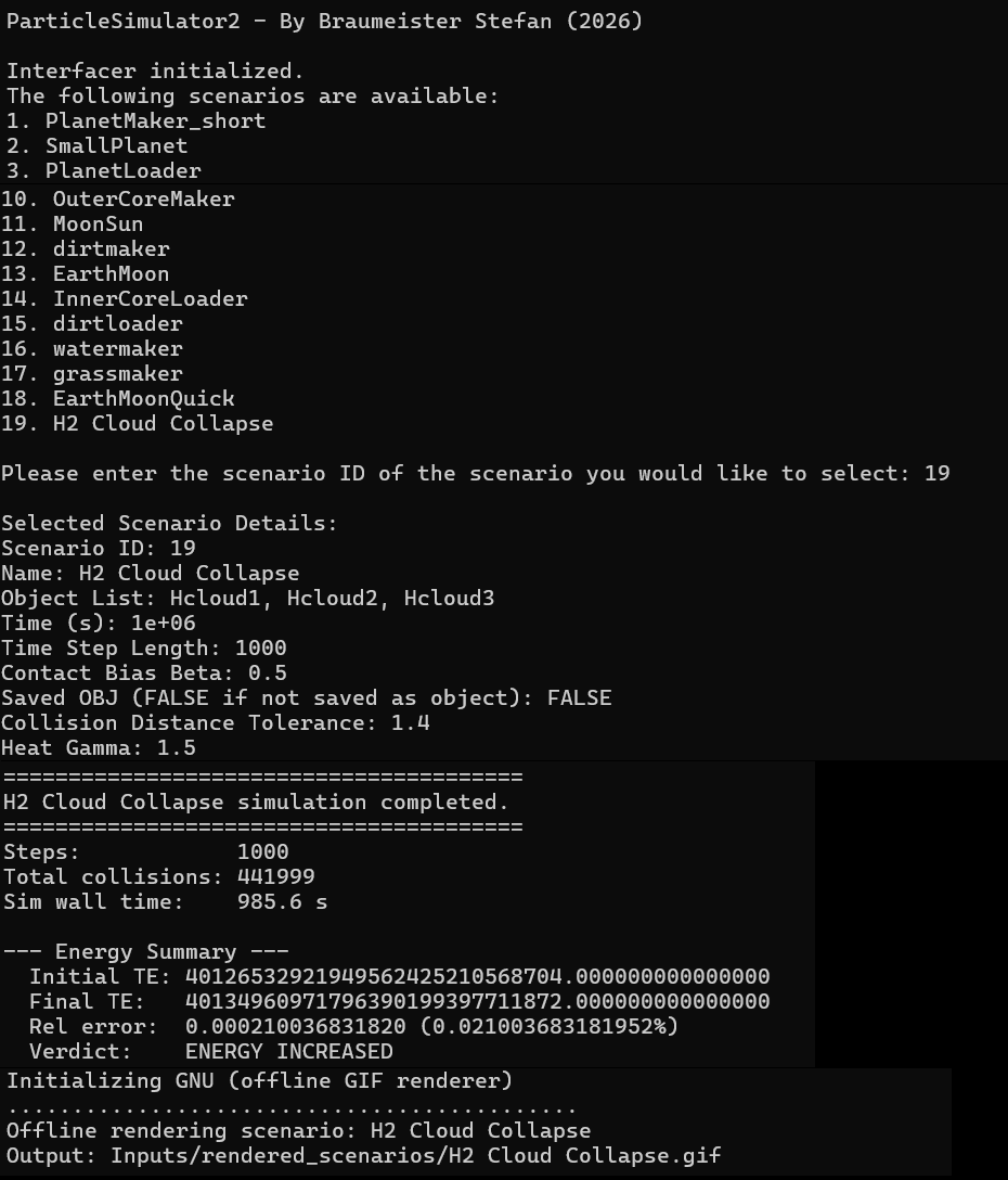 Simulation logging output