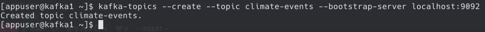 Kafka topics create command example