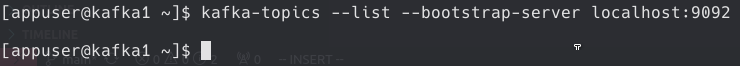 Kafka topics list command example