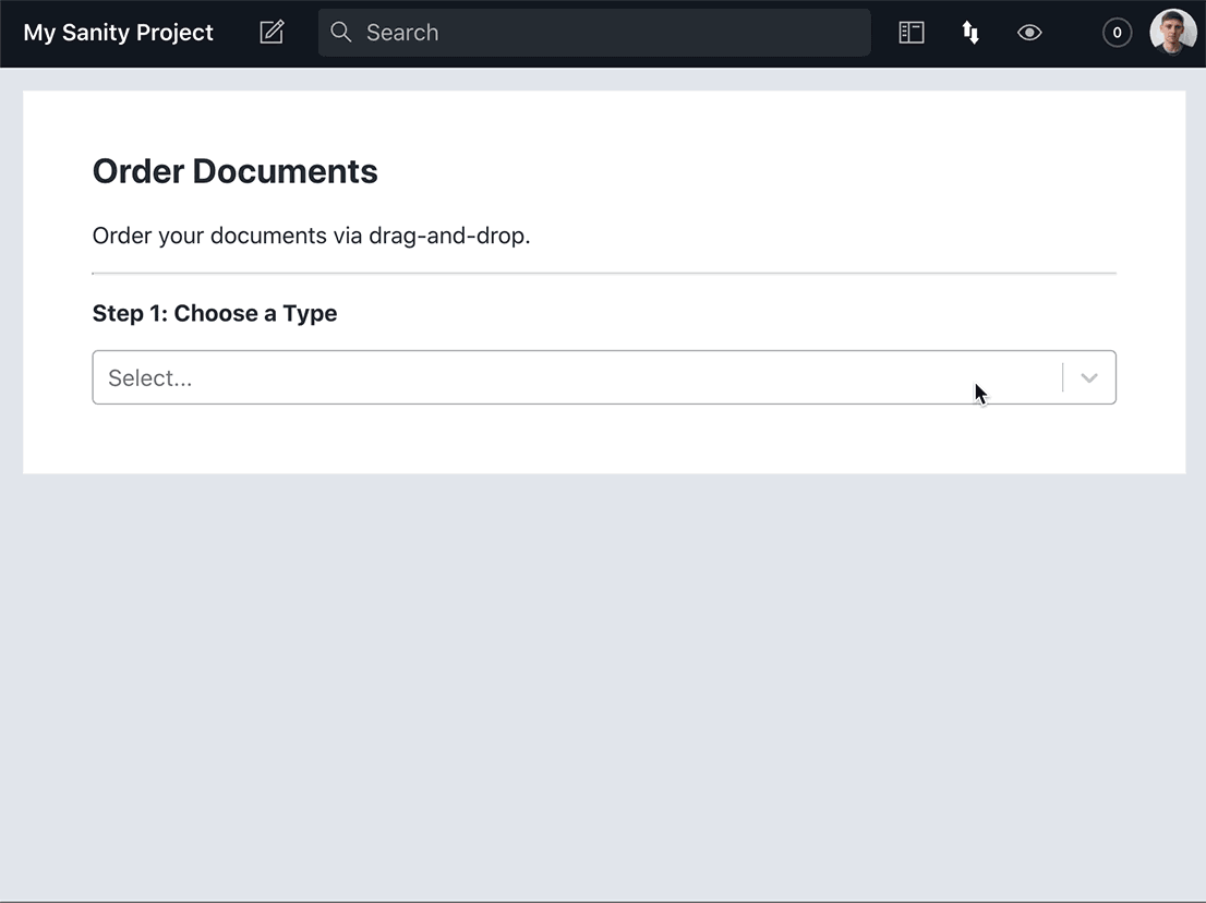 sanity-plugin-order-documents example