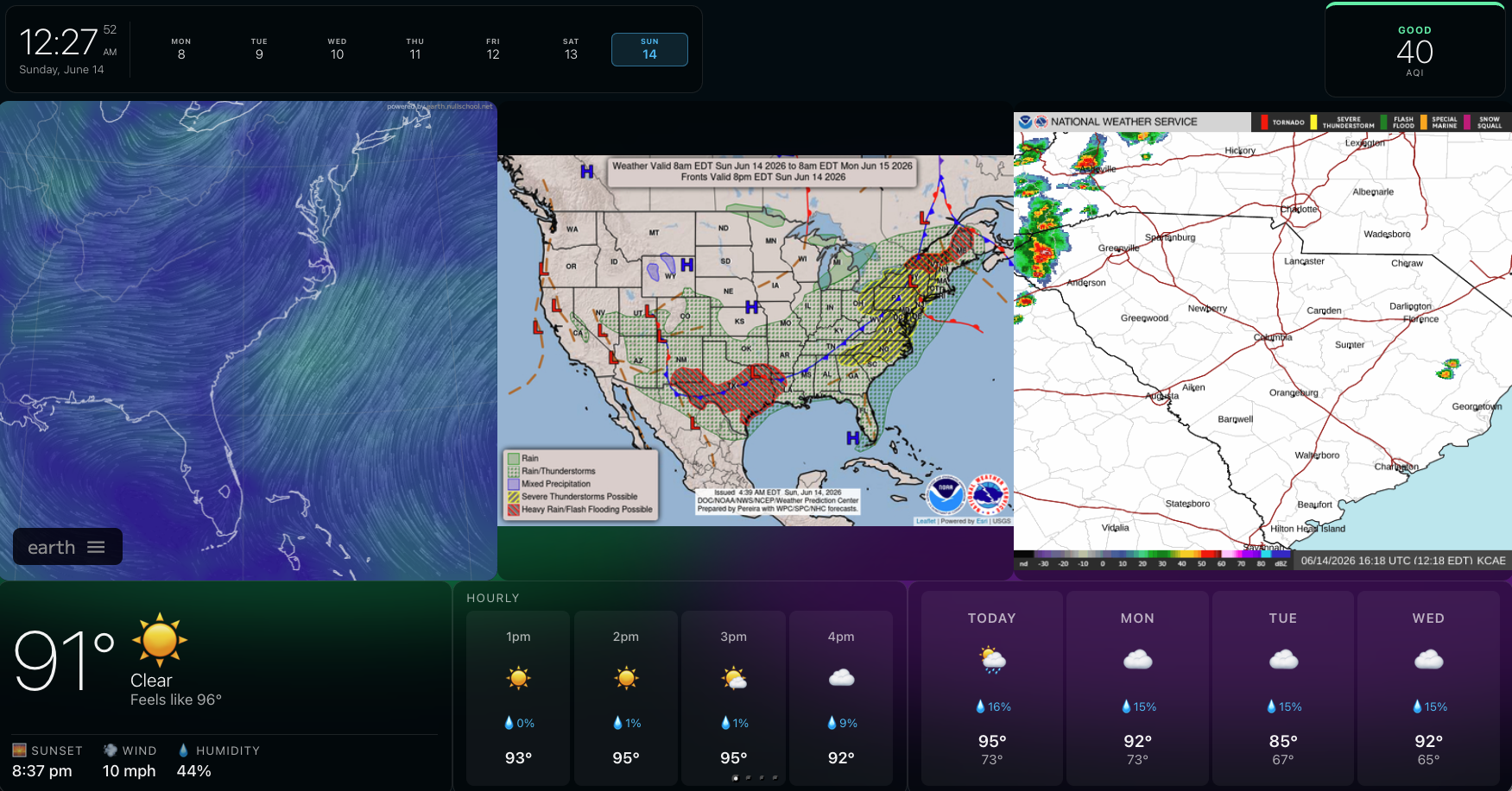 bboard weather screen