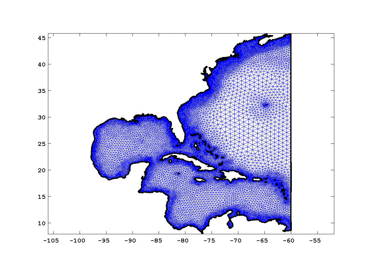 Drawing the ADCIRC grid