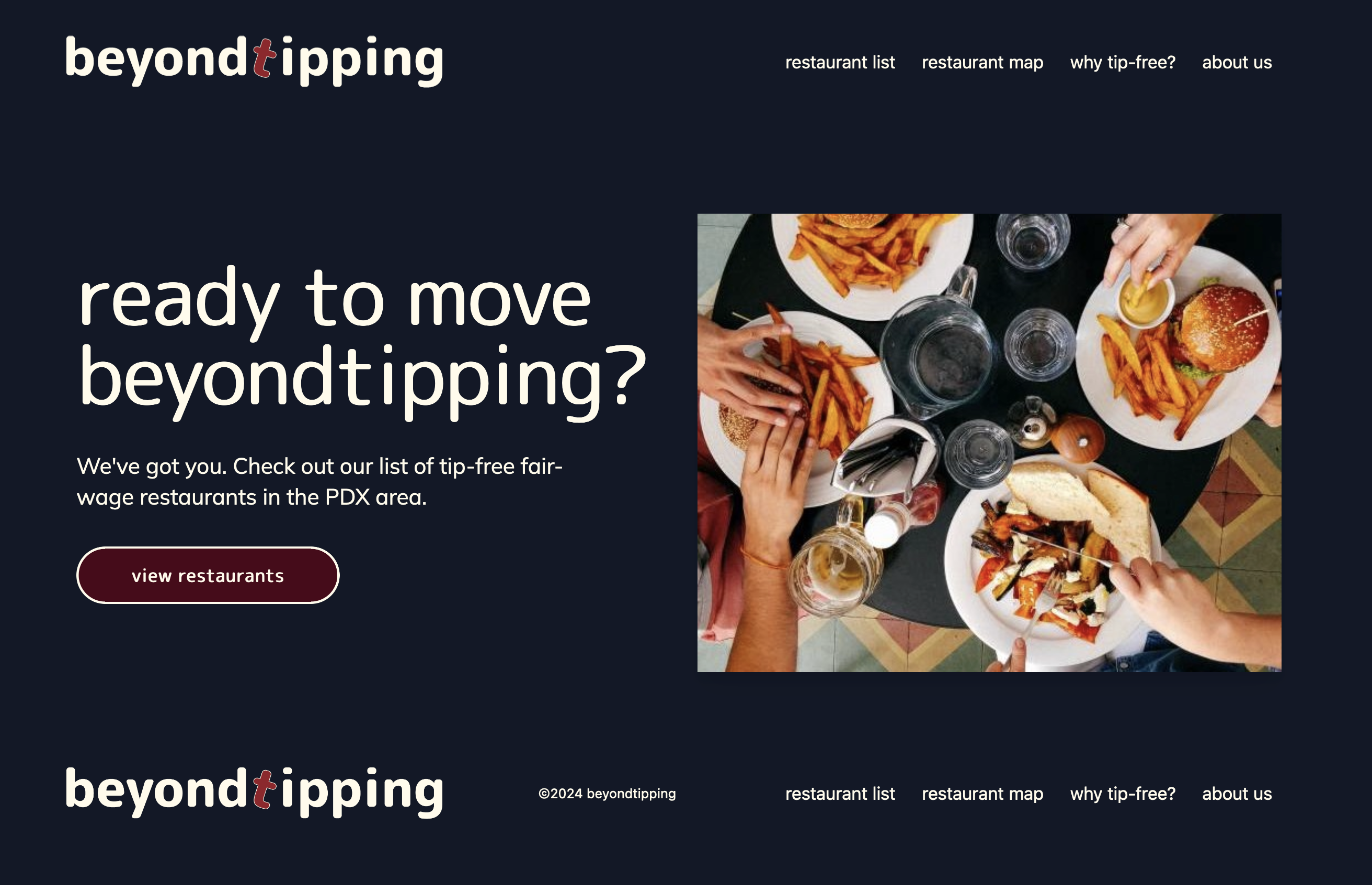 Home Page for beyondtipping