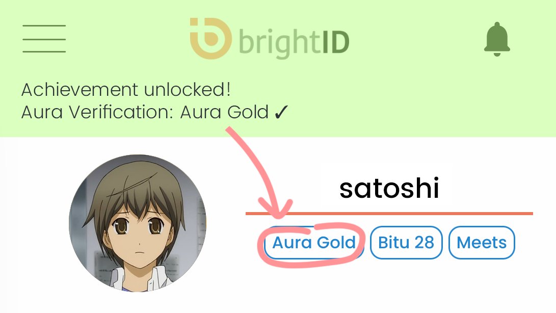 BrightID Verification badges