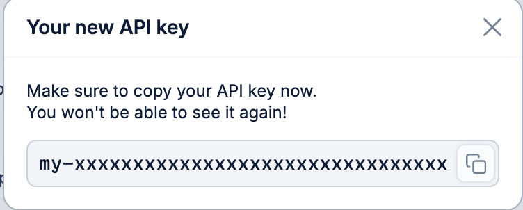 New API key revealed