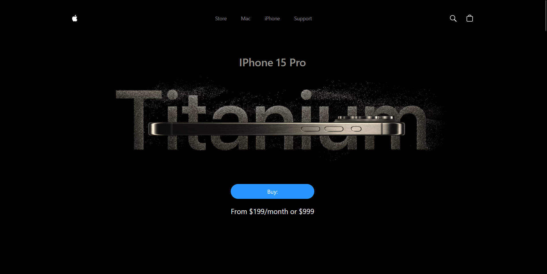 IPhone 15 Pro Web Page