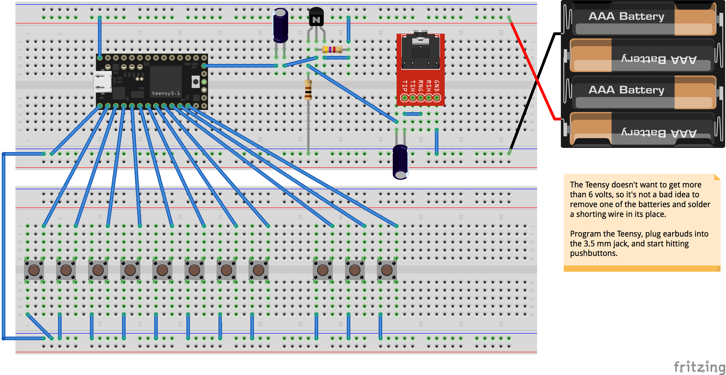 Circuit for the trivisynth