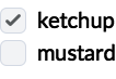 screenshot of checkboxes