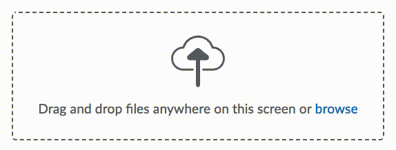 screenshot of file uploader
