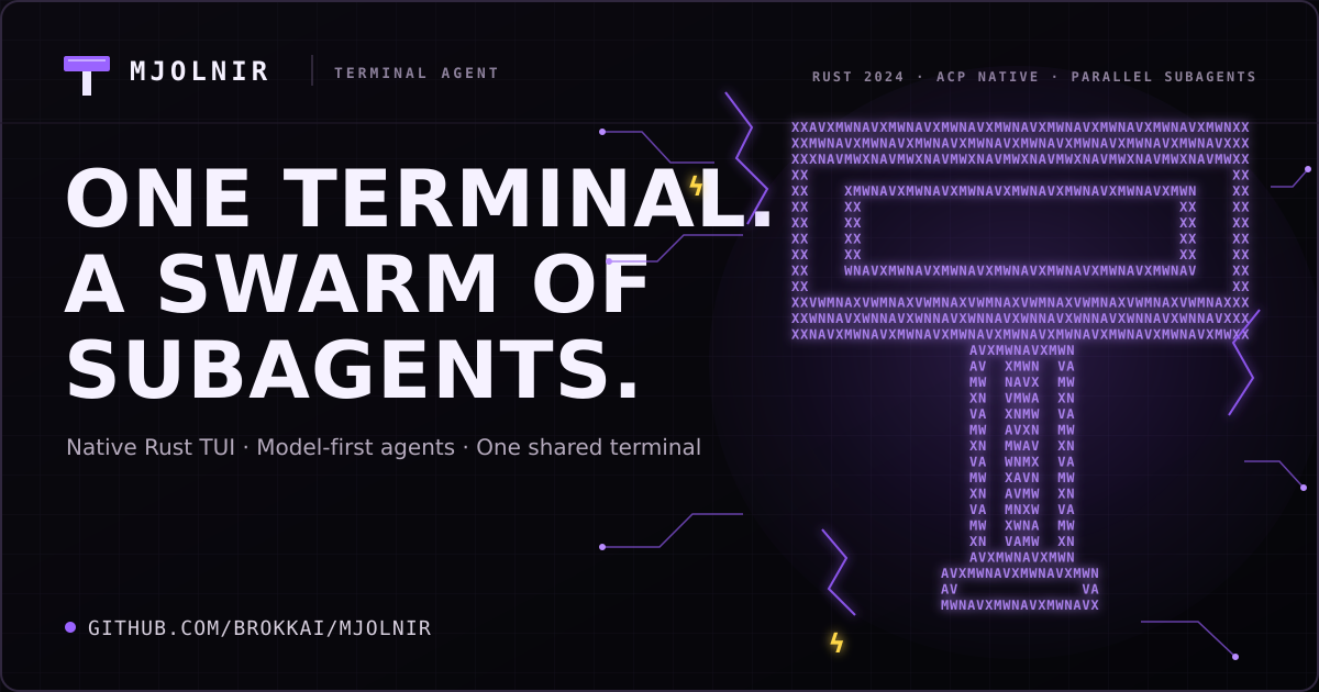 Mjolnir — one terminal and a council of coding agents