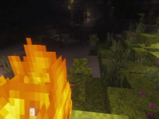 The full ghillie suit in action. Crouching hides you from every mob