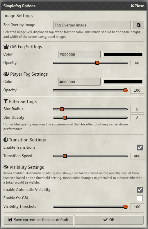 Scene Configuration Screenshot