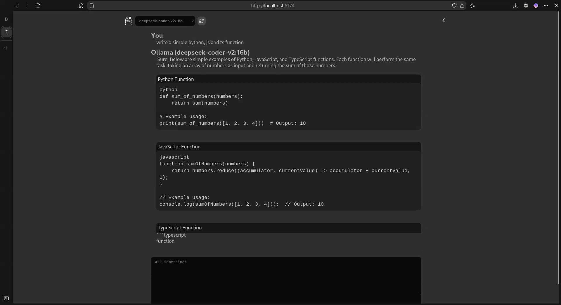 Screenshot of the App.