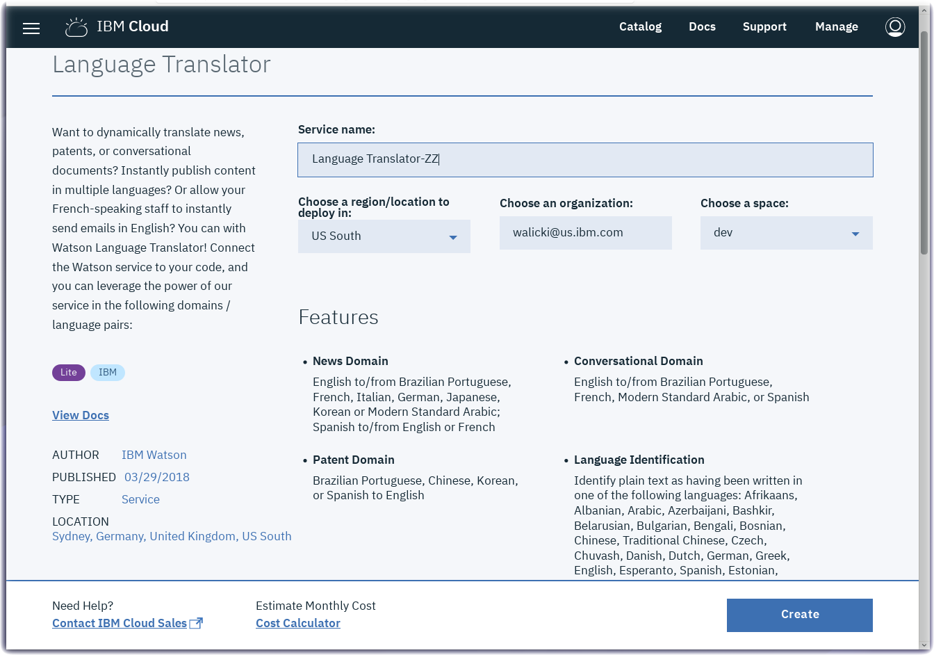 Language Translator Create screenshot