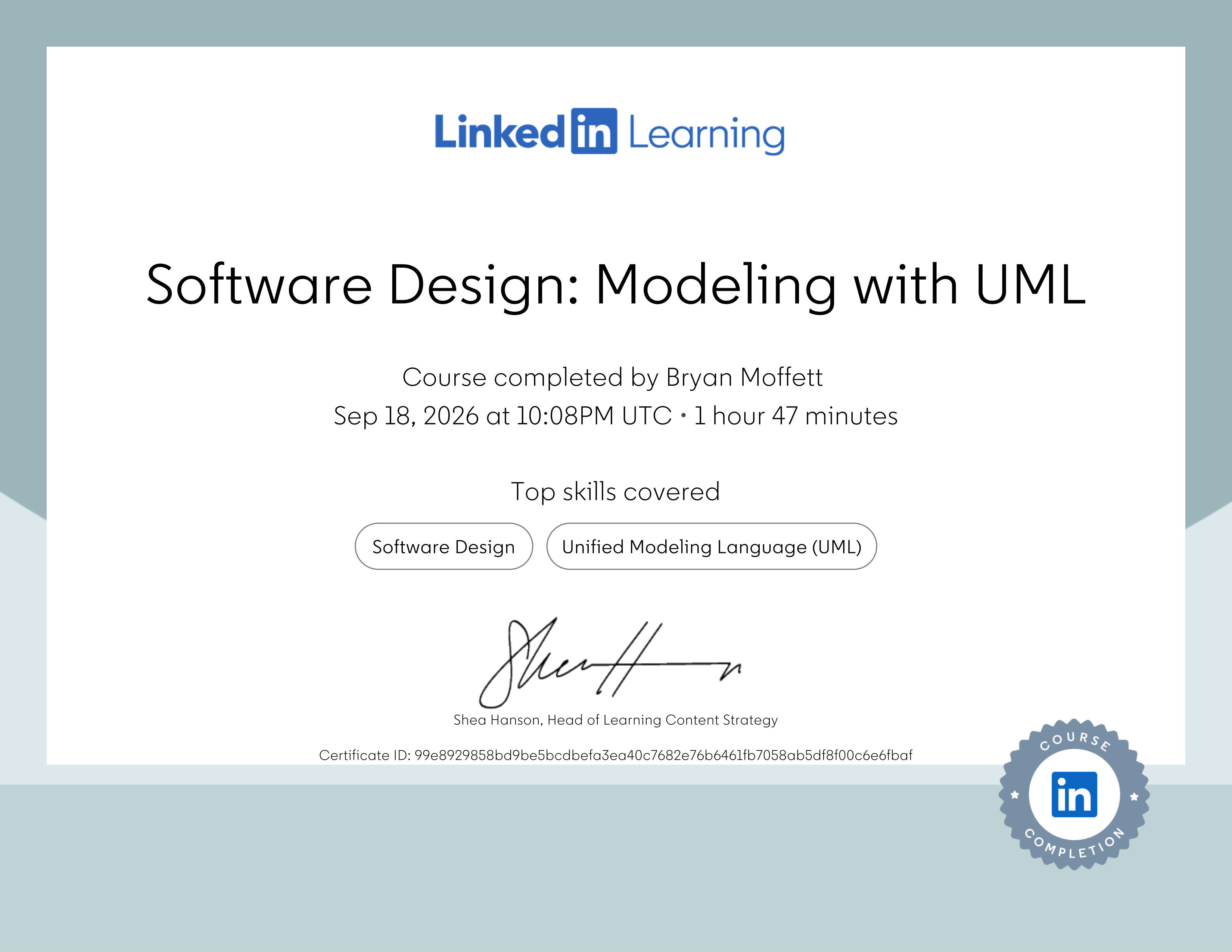 LinkedIn - Software Design Modeling with UML