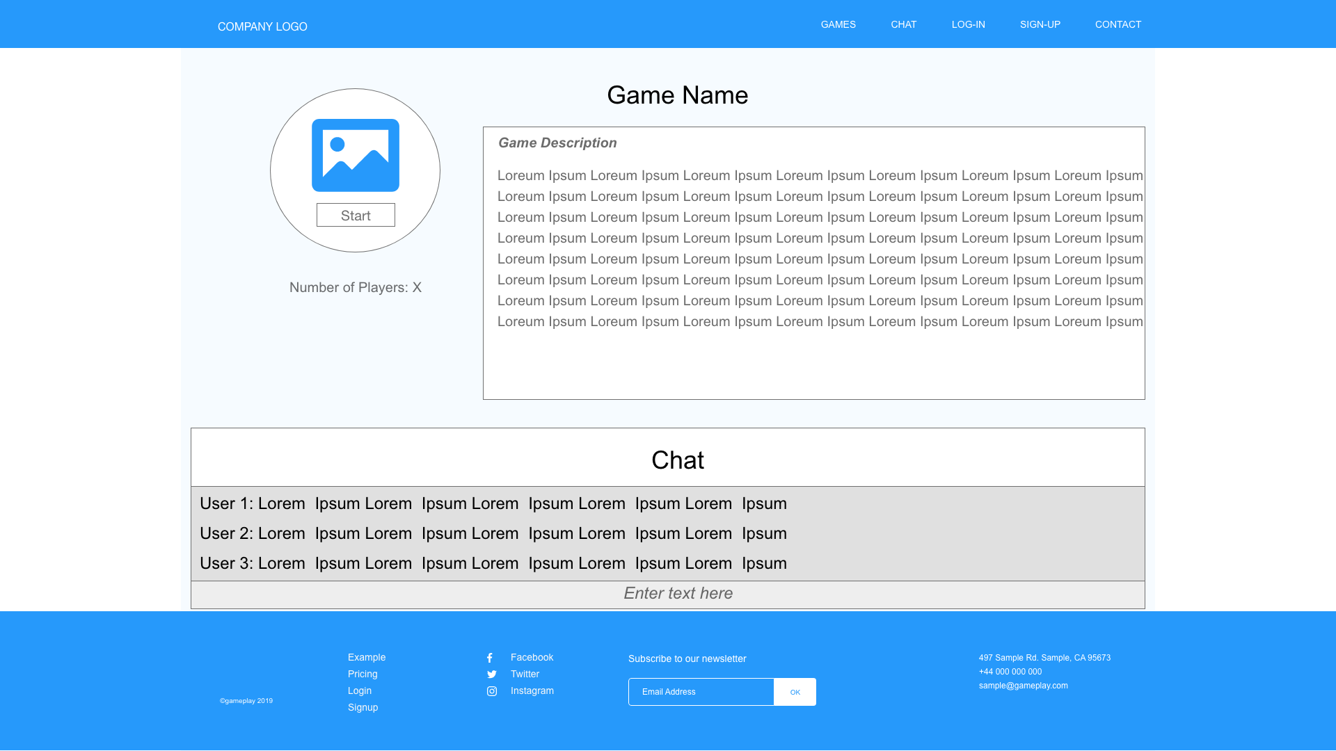 Image of Wireframe - GamePlay Game Profile