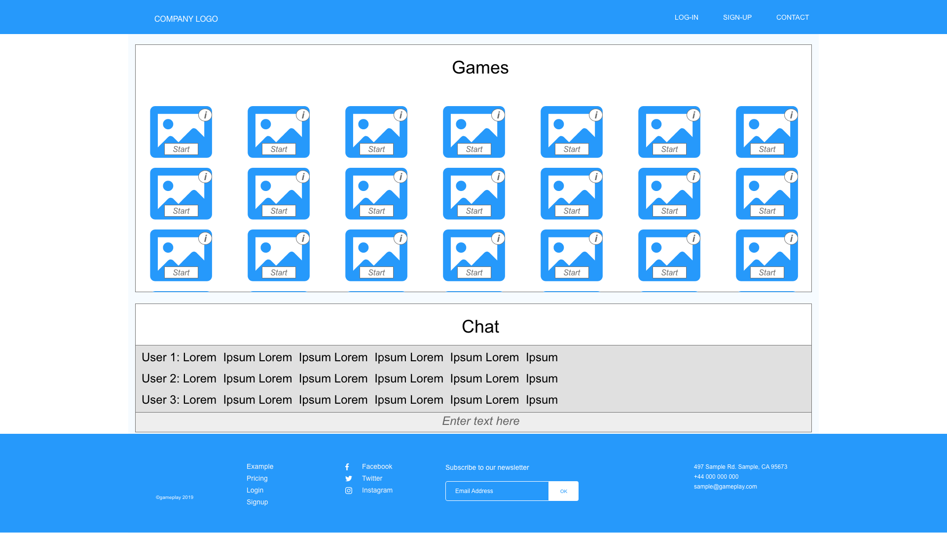 Image of Wireframe - GamePlay Games