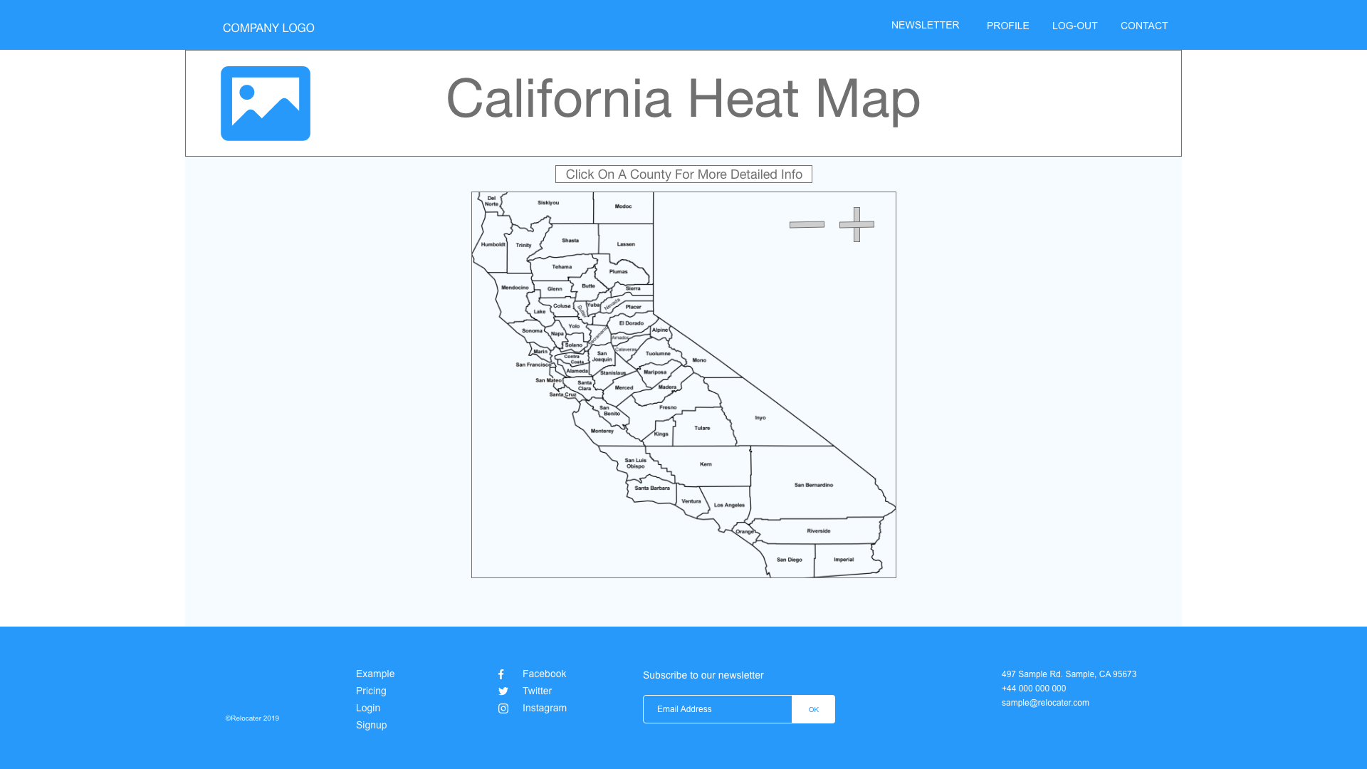 Image of Wireframe - Relocater California Map