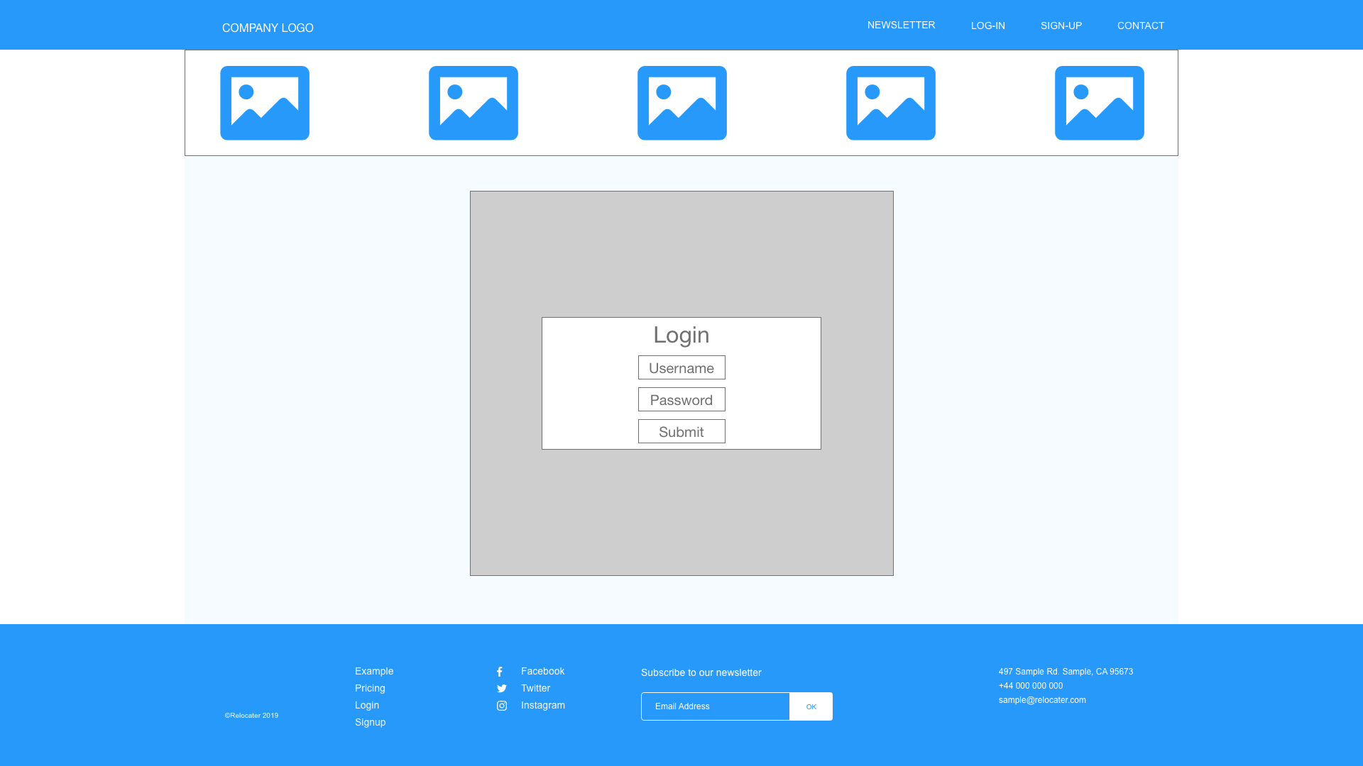 Image of Wireframe - Relocater Login