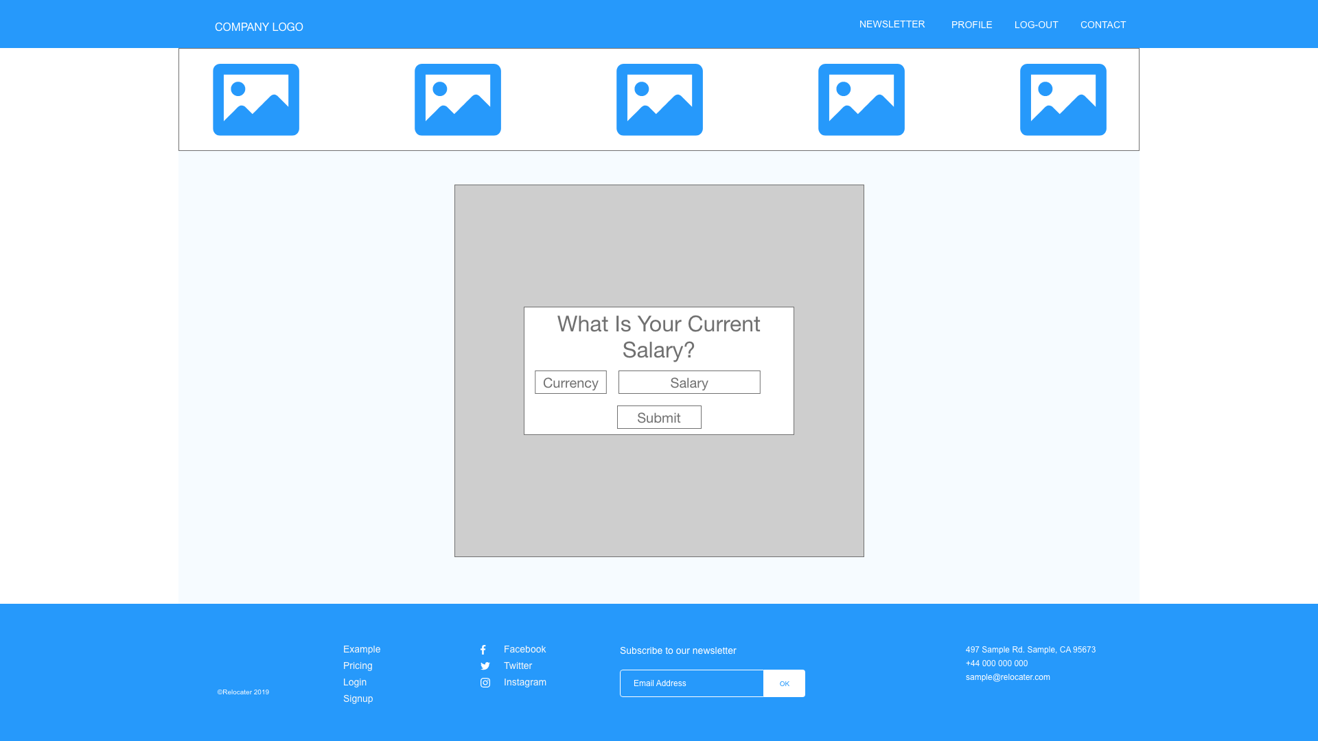 Image of Wireframe - Relocater Enter Salary