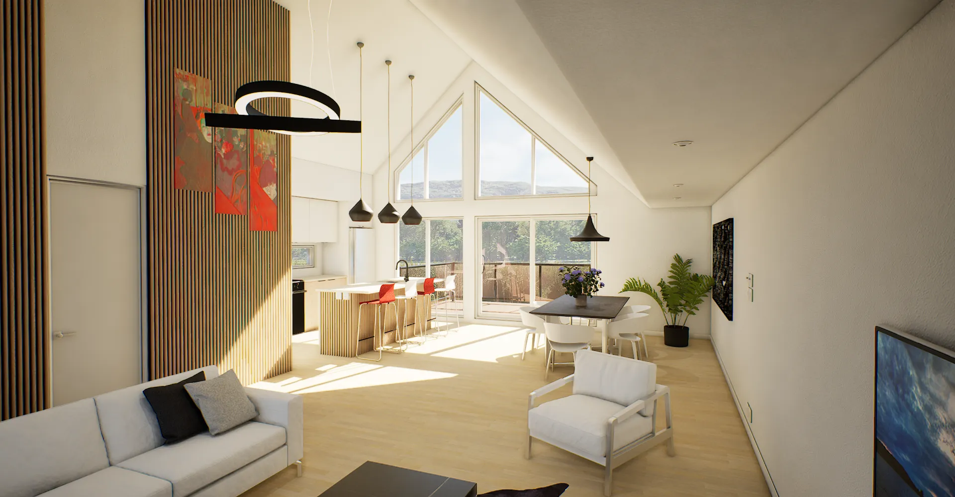 Option de personnalisation cuisine et salle à manger avec bois