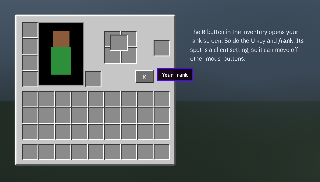 The button in the inventory