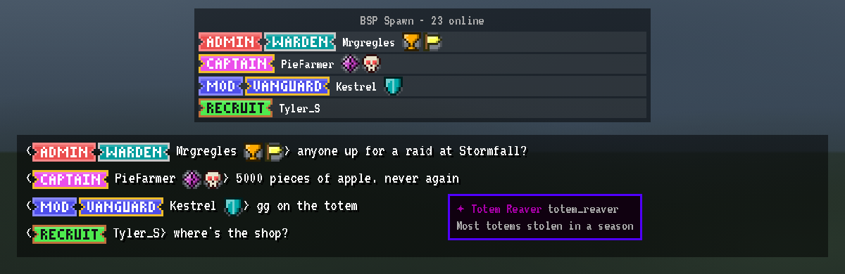 Prefix images in chat and the tab list