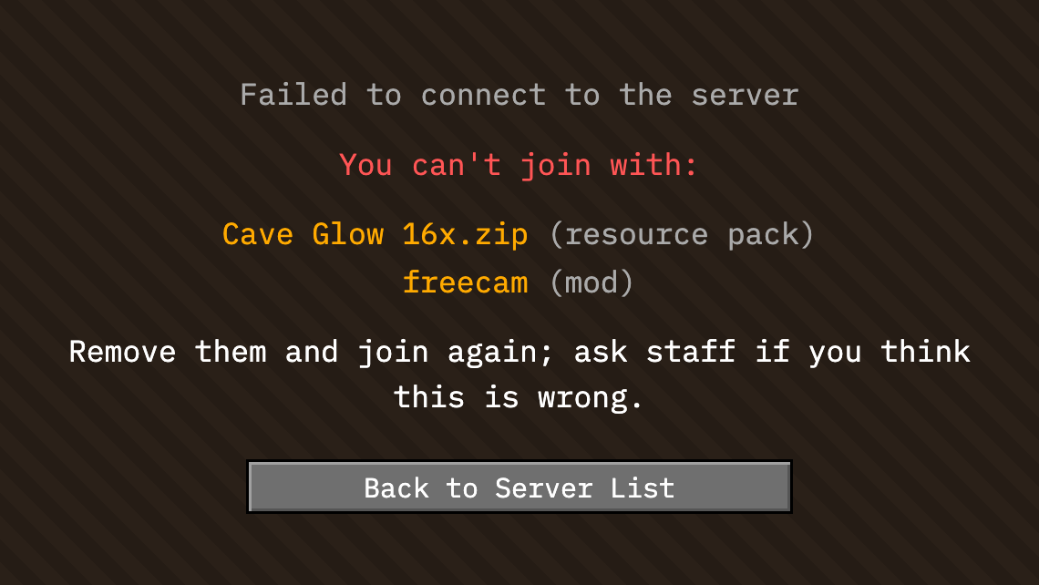 Refused at login