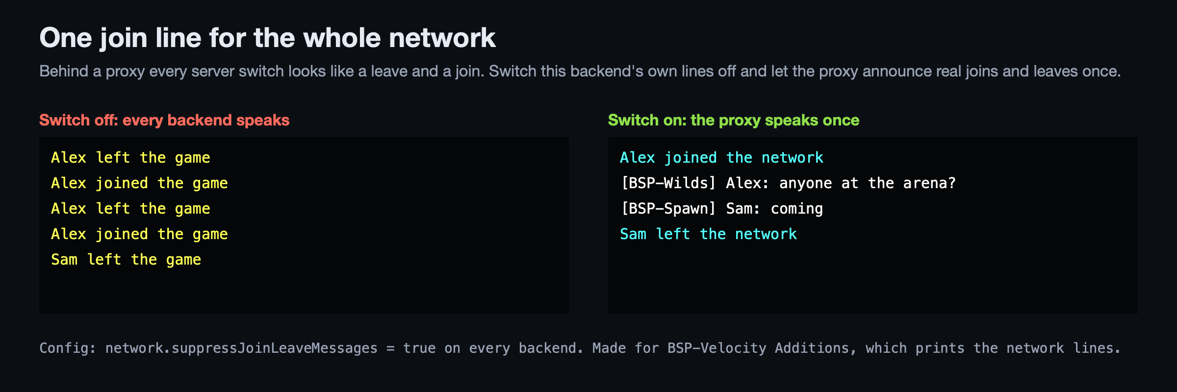 Join and leave lines