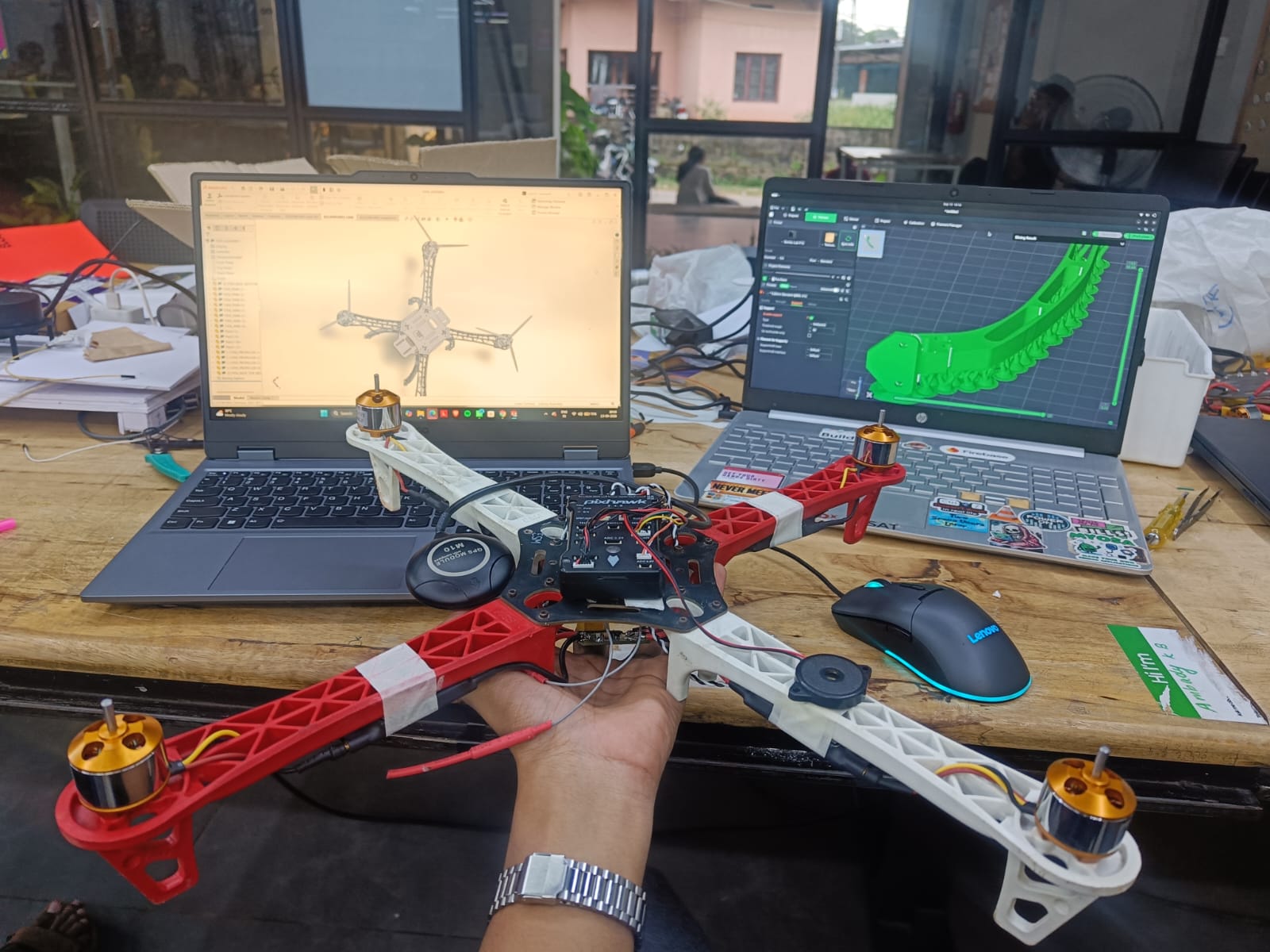Drone hardware assembly