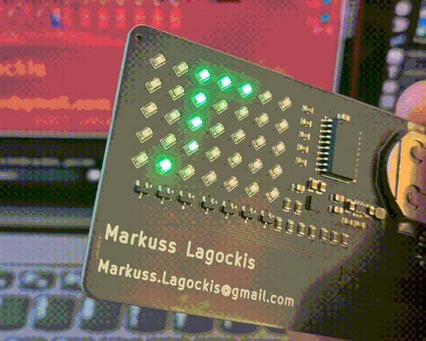 PCB Business Card, from the project README