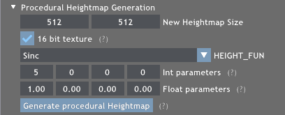 Procedural Heightmap Generation menu