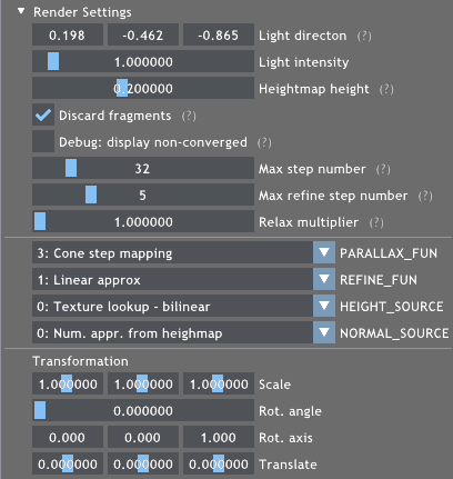 Render Settings menu