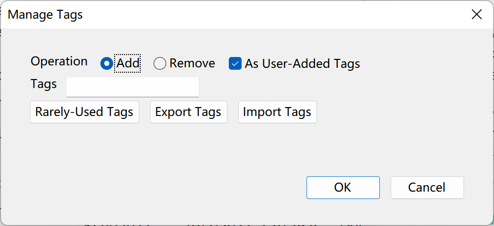 Manage Tags