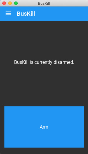 Screenshot of BusKill in MacOS