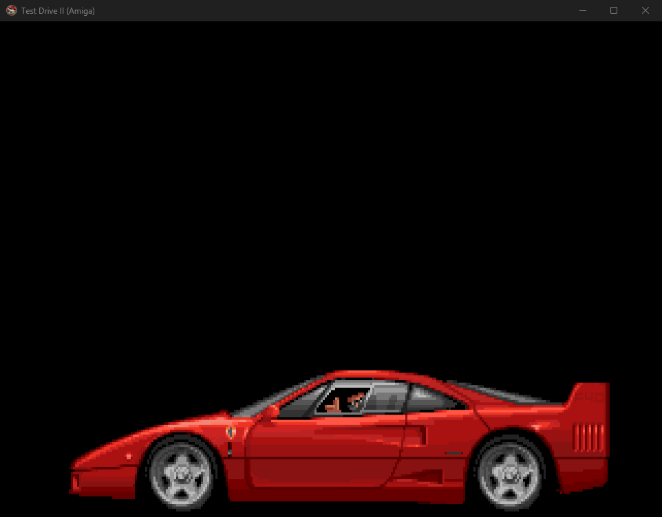 The Ferrari F40 in the intro, Amiga