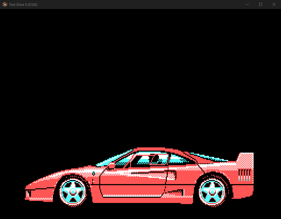 The Ferrari F40 in the intro, CGA